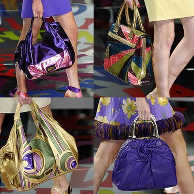 colorful fashion handbags